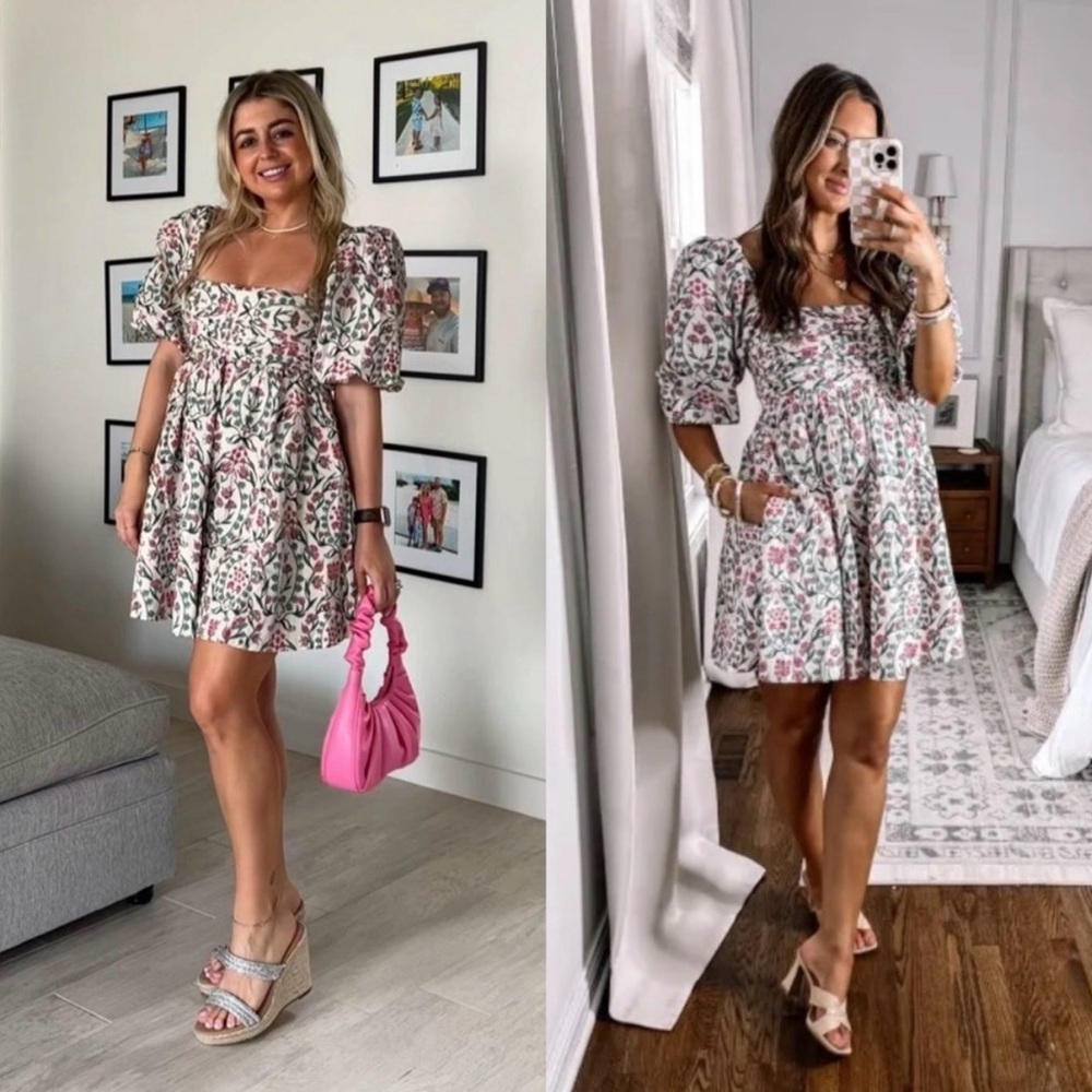 Abercrombie Floral Poplin Dress, Small/Tall